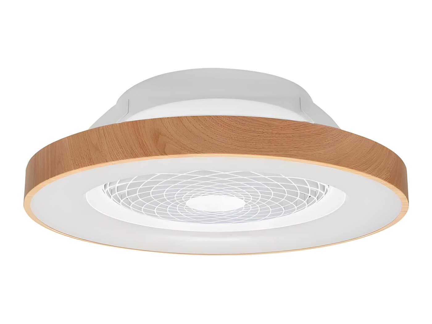 Ventilador Tibet Negro Madera Led 70w Motor DC sin aspas con