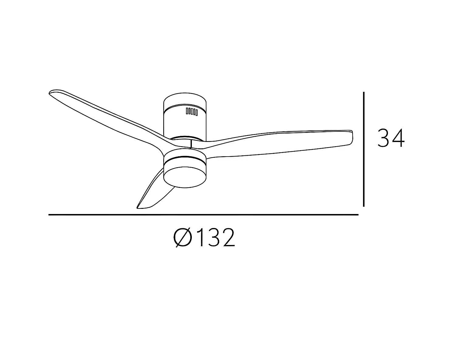 Ventilateur DC LED marron AGUILON à mémoire de couleur Fabrilamp