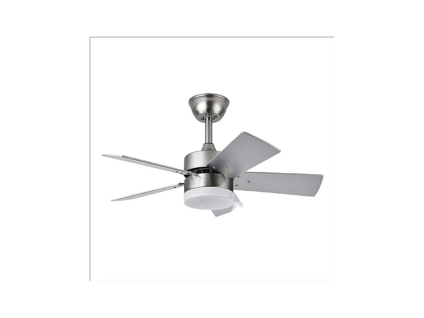 Ventilateur MARTA DC nickel et LED intégrée 36w mémoire de couleur Fabrilamp