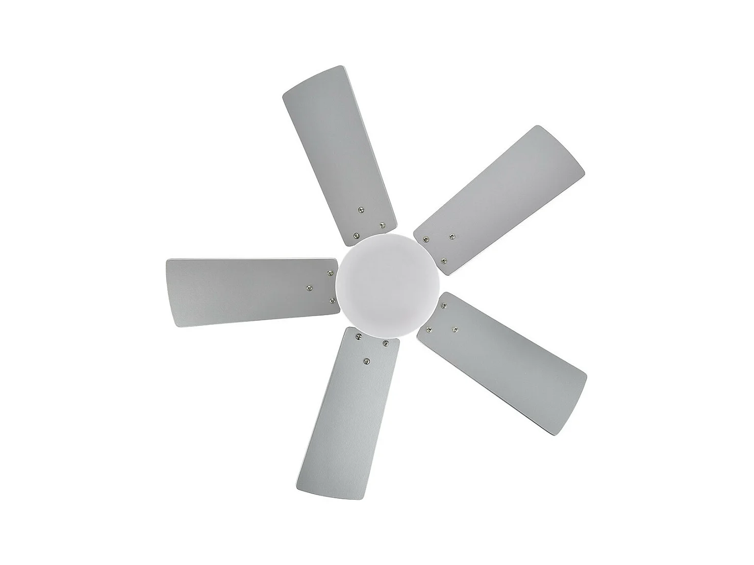 Ventilateur MARTA DC nickel et LED intégrée 36w mémoire de couleur Fabrilamp