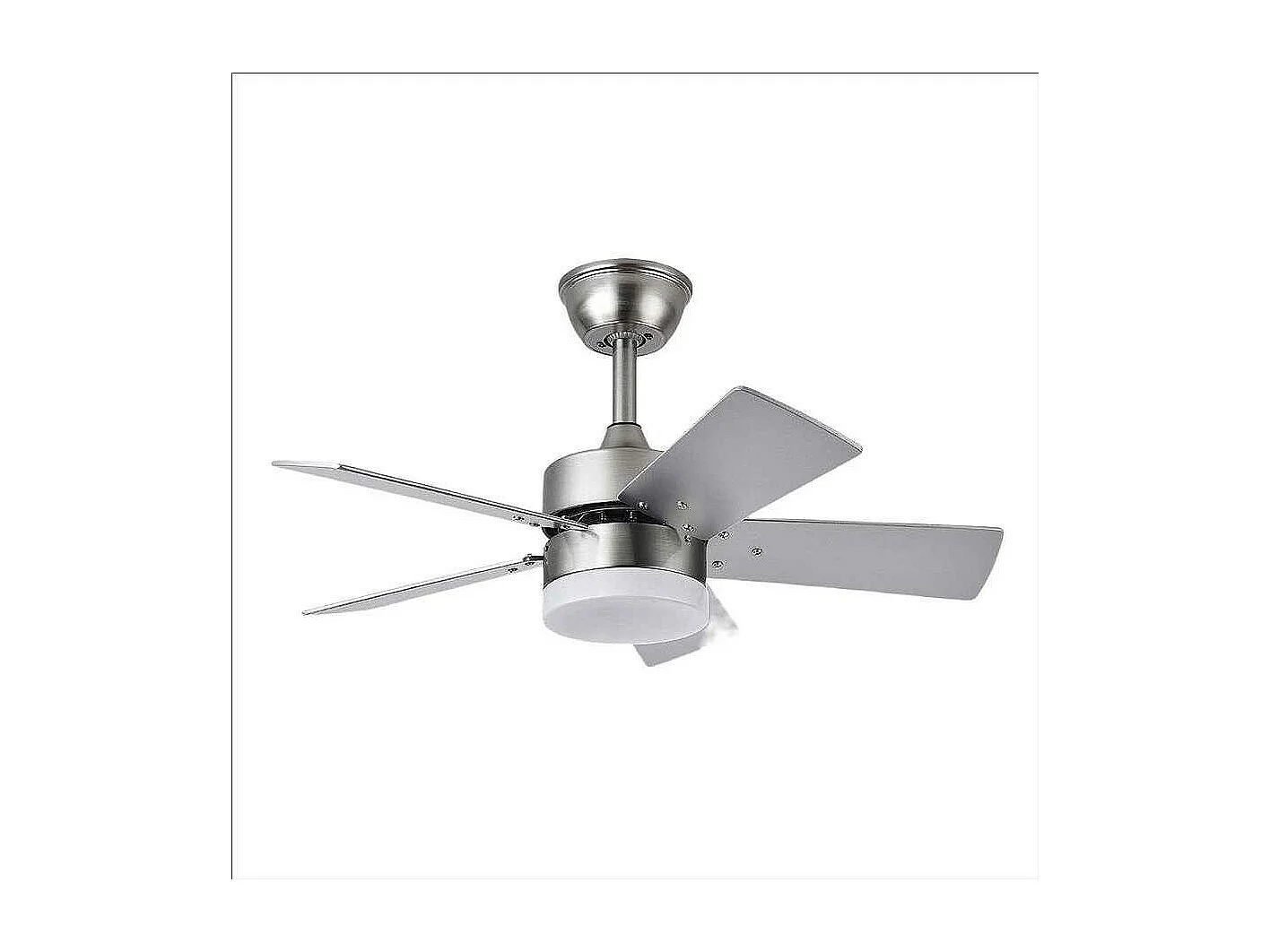 Ventilateur MARTA DC nickel et LED intégrée 36w mémoire de couleur Fabrilamp