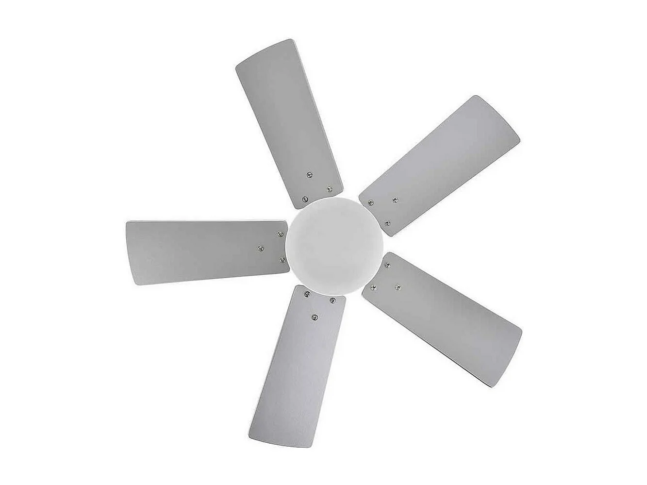 Ventilateur MARTA DC nickel et LED intégrée 36w mémoire de couleur Fabrilamp