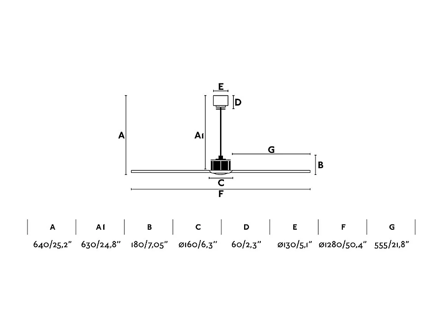 Ventilatore senza luce JUST FAN oro con lame nere FARO