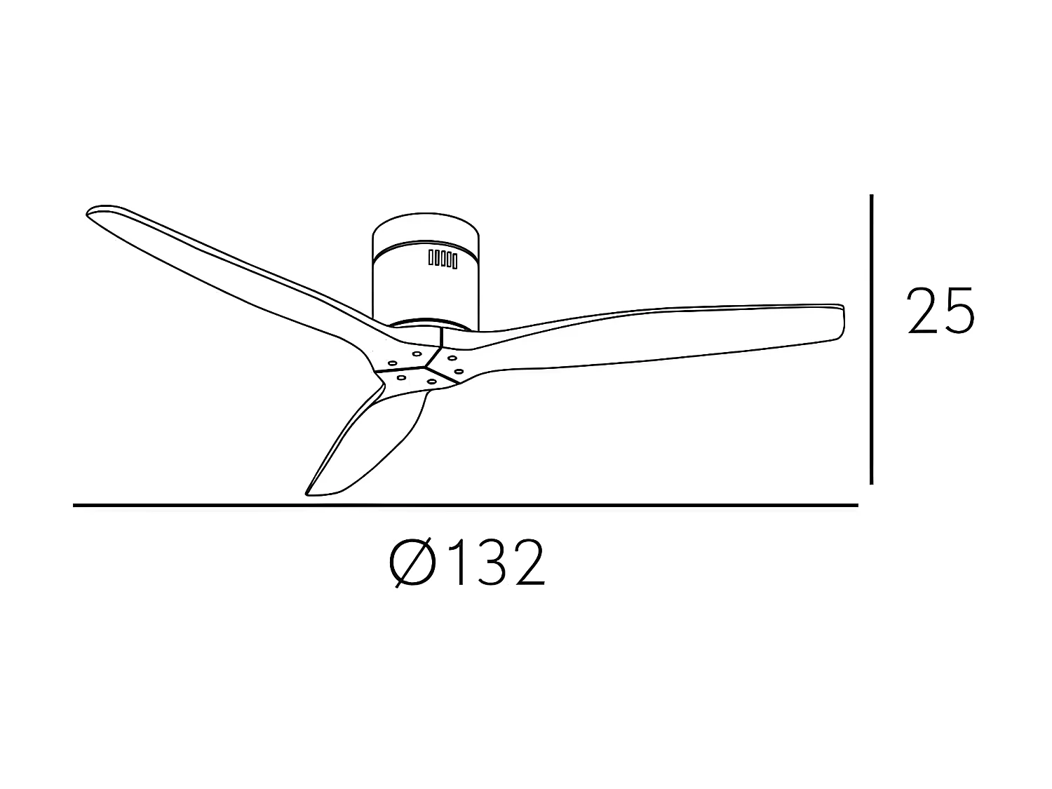 Ventilador Dc Aguilon Niquel Haya Sin Luz  Control Remoto Y Temporizador