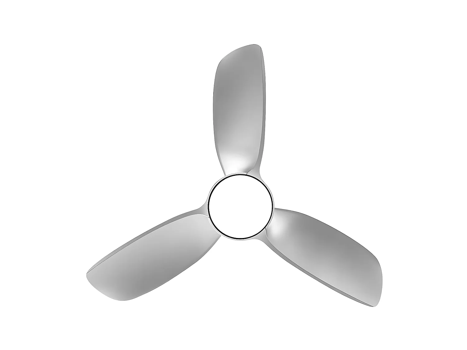 Ventilateur DC HAUR led argent CCT réglable avec mémoire Fabrilamp