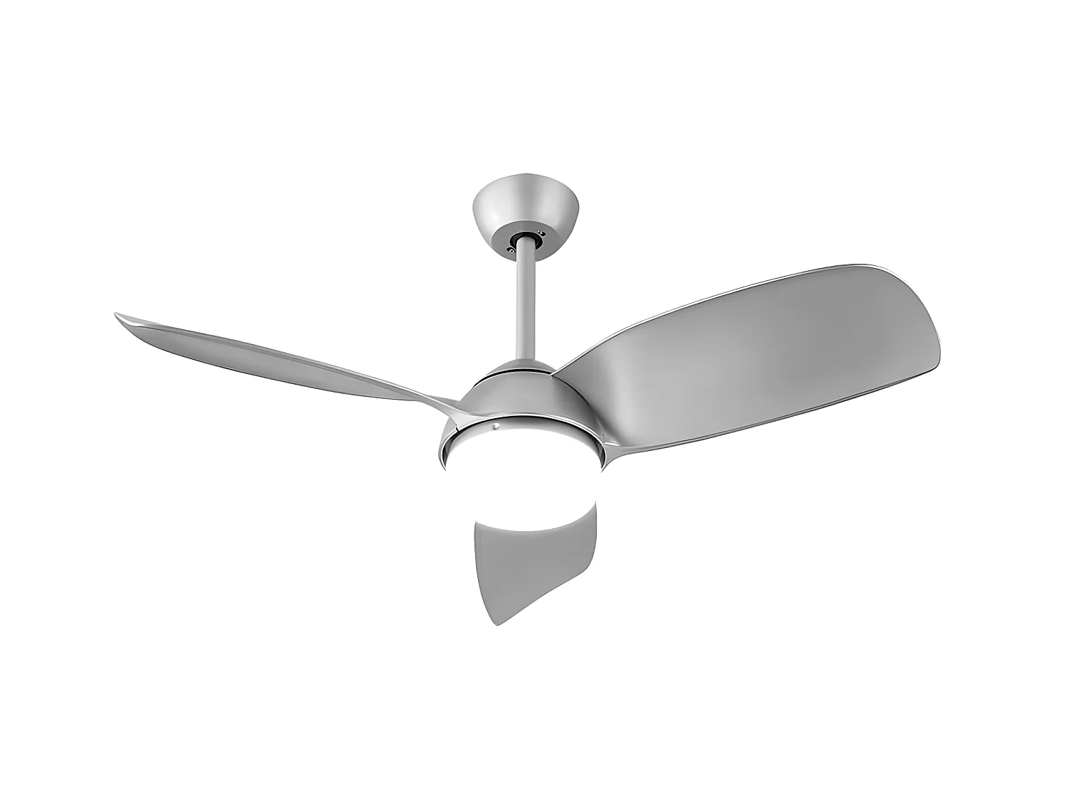 Ventilatore DC HAUR silver LED CCT dimmerabile con memoria Fabrilamp