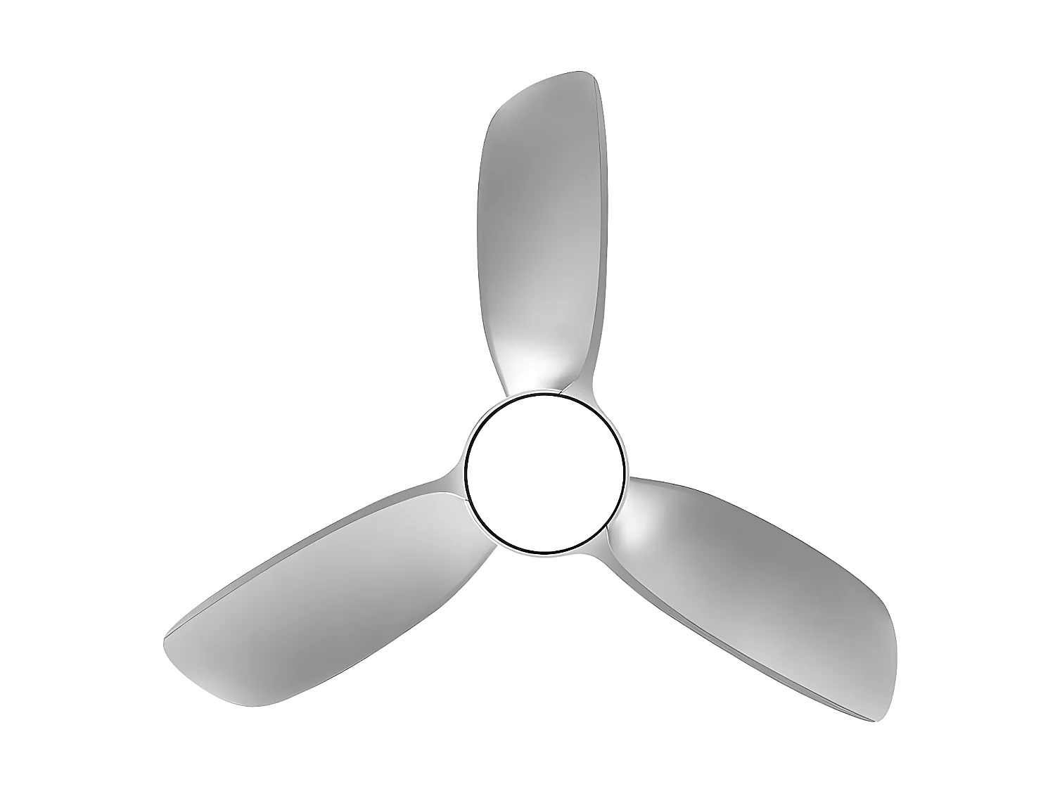 Ventilador Dc Haur Plata Led Cct Regulable Con Memoria