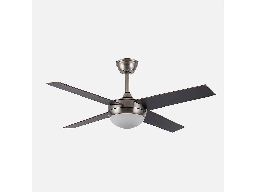 Ventilador Dc Ciro Niquel Wengue E27 Con Mando A Distancia