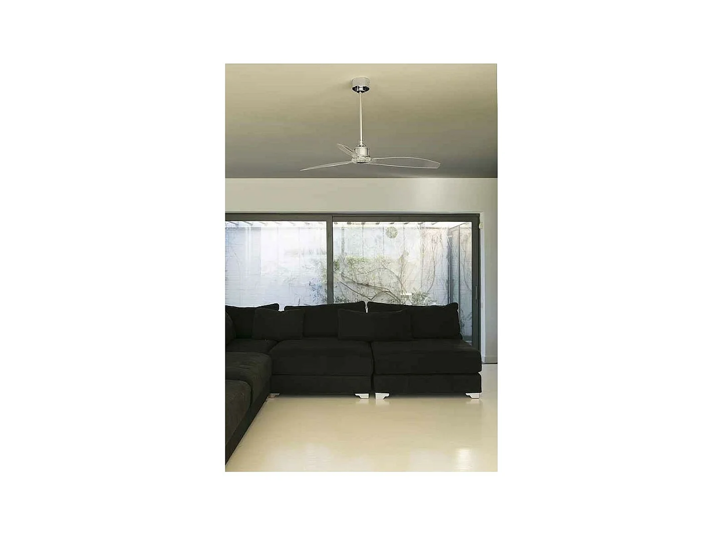 DC JUST FAN M ventola trasparente cromato telecomando funzione inversa FARO