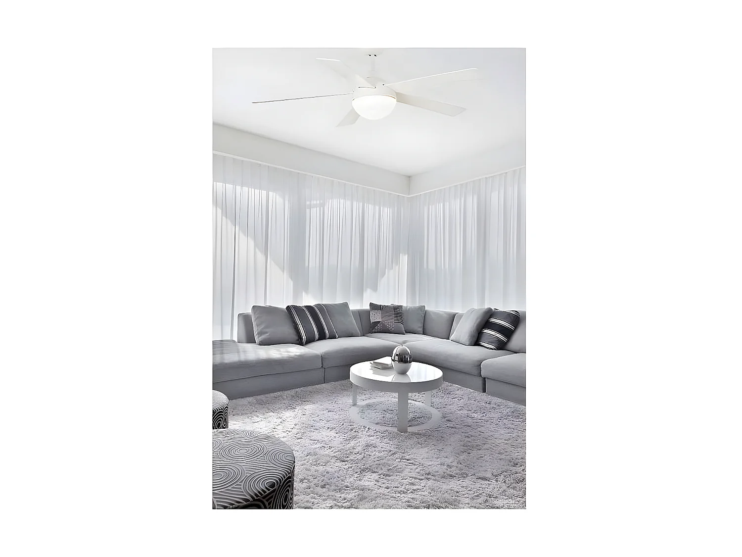 IZARO M LED Weißer DC-Deckenventilator