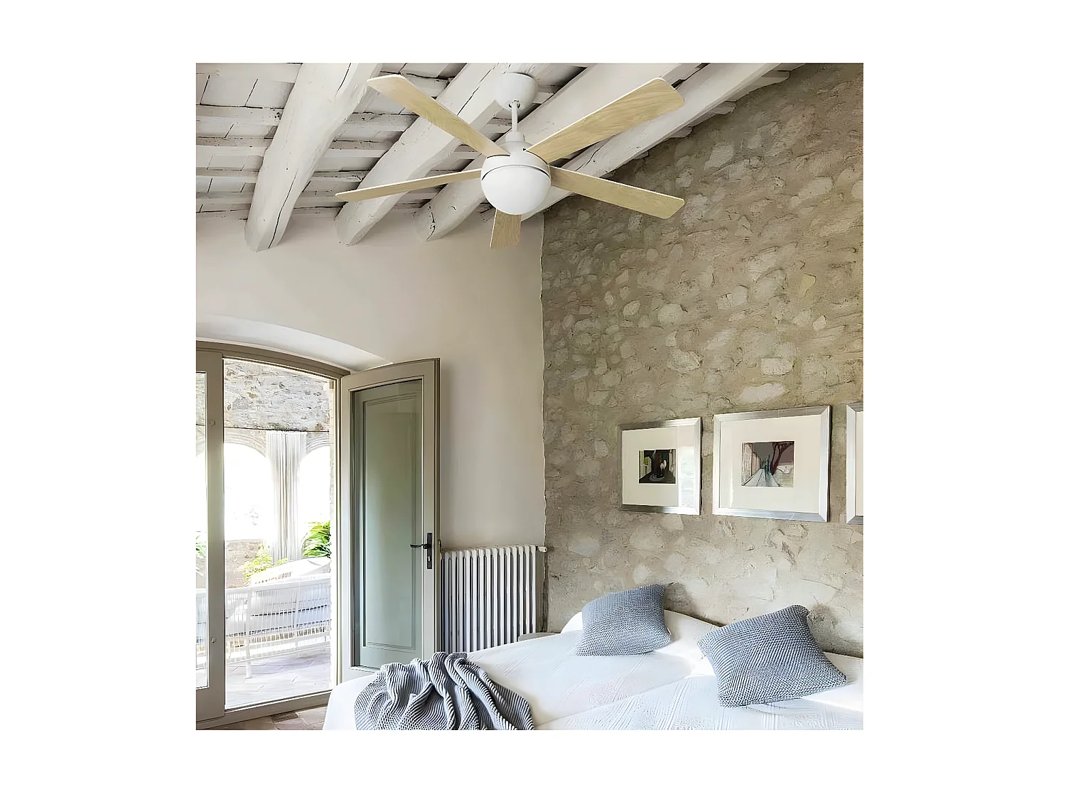 IZARO M LED Weißer DC-Deckenventilator