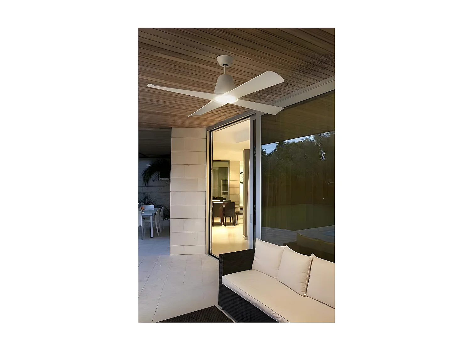 Ventilador de teto DC branco TYPHOON M