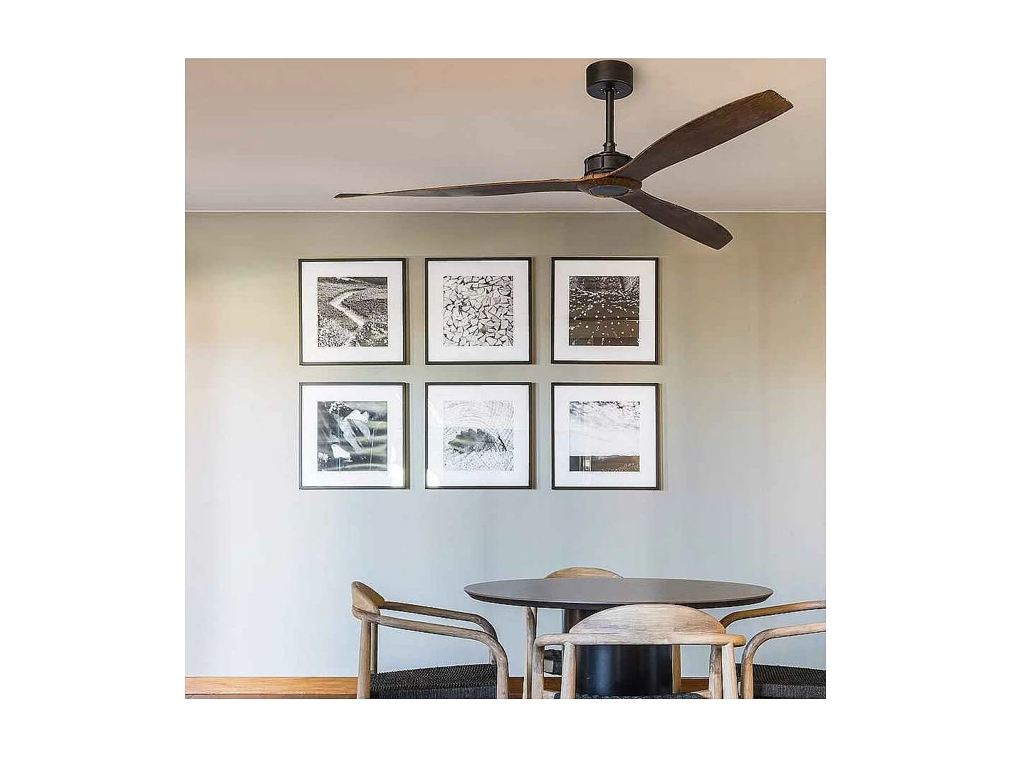 Ventilatore DC di grande formato JUST FAN XL pale reversibili in legno nero Faro