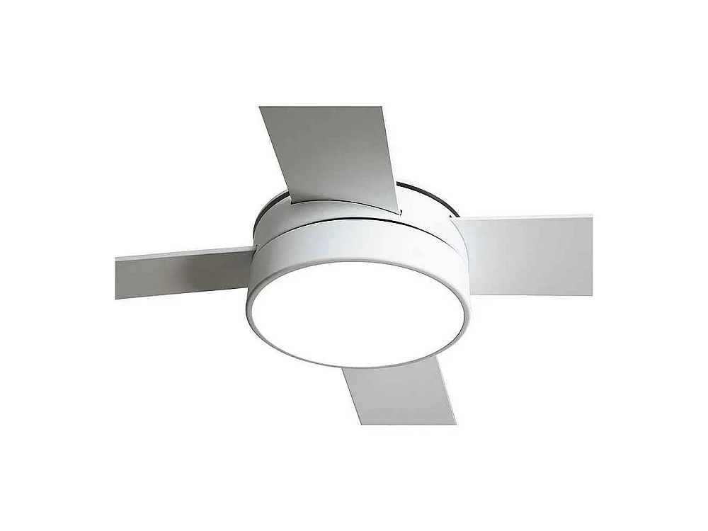 Ventilatore bianco 132 cm con illuminazione a led 24w NEVERY bianco, con timer FABRILAMP