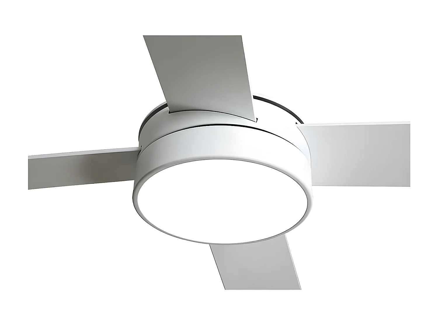 Ventilatore bianco 132 cm con illuminazione a led 24w NEVERY bianco, con timer FABRILAMP