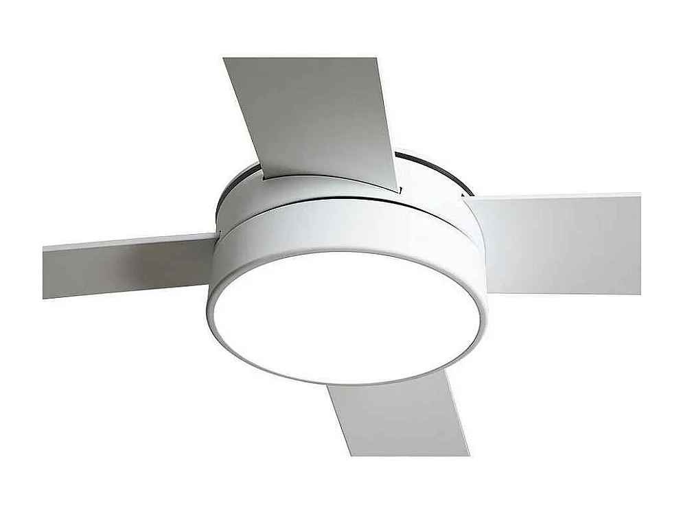 Ventilateur DC NEVERY blanc 122 cm LED 3 températures mémoire couleur Fabrilamp
