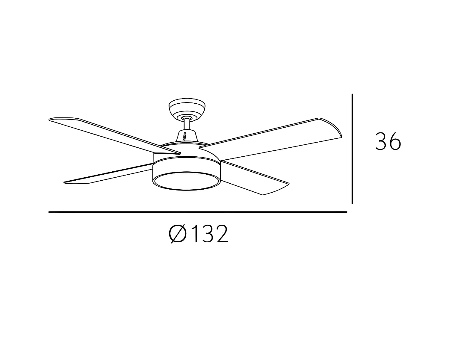 Offerta ventilatore NEVERY Dorado con led integrato, telecomando con timer e memoria colori, 132cm.
