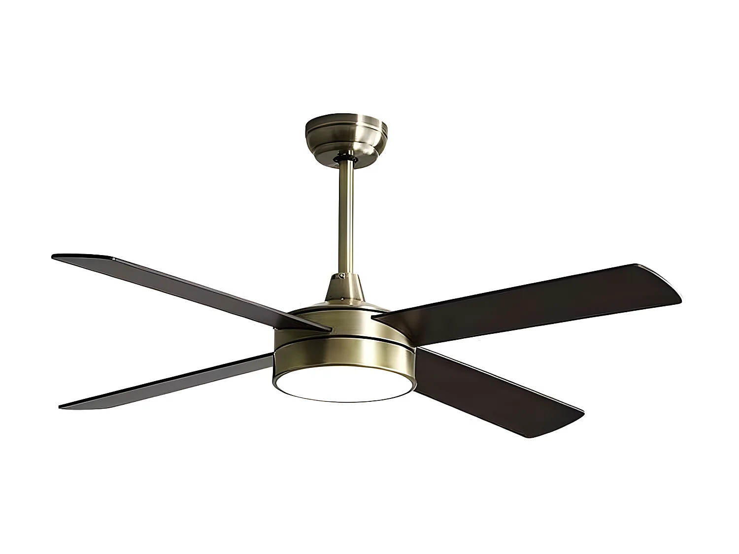 Ventilateur DC NEVERY doré 122 cm LED 3 températures mémoire couleur Fabrilamp