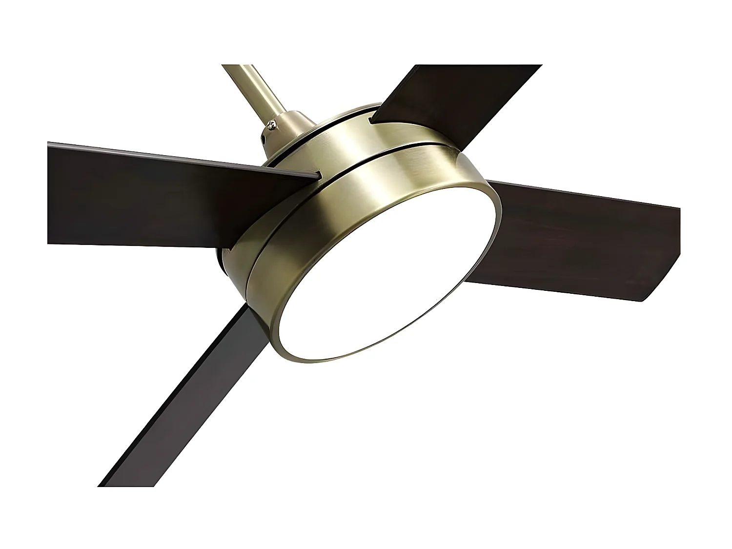 Ventilateur DC NEVERY doré 122 cm LED 3 températures mémoire couleur Fabrilamp