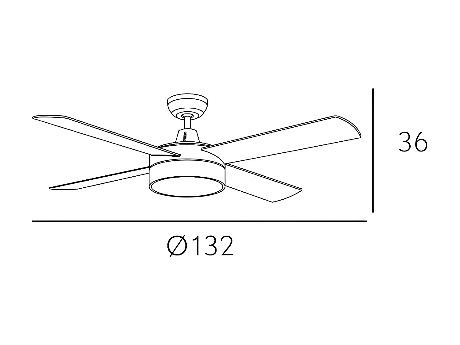 Ventilateur DC NEVERY doré 122 cm LED 3 températures mémoire couleur Fabrilamp