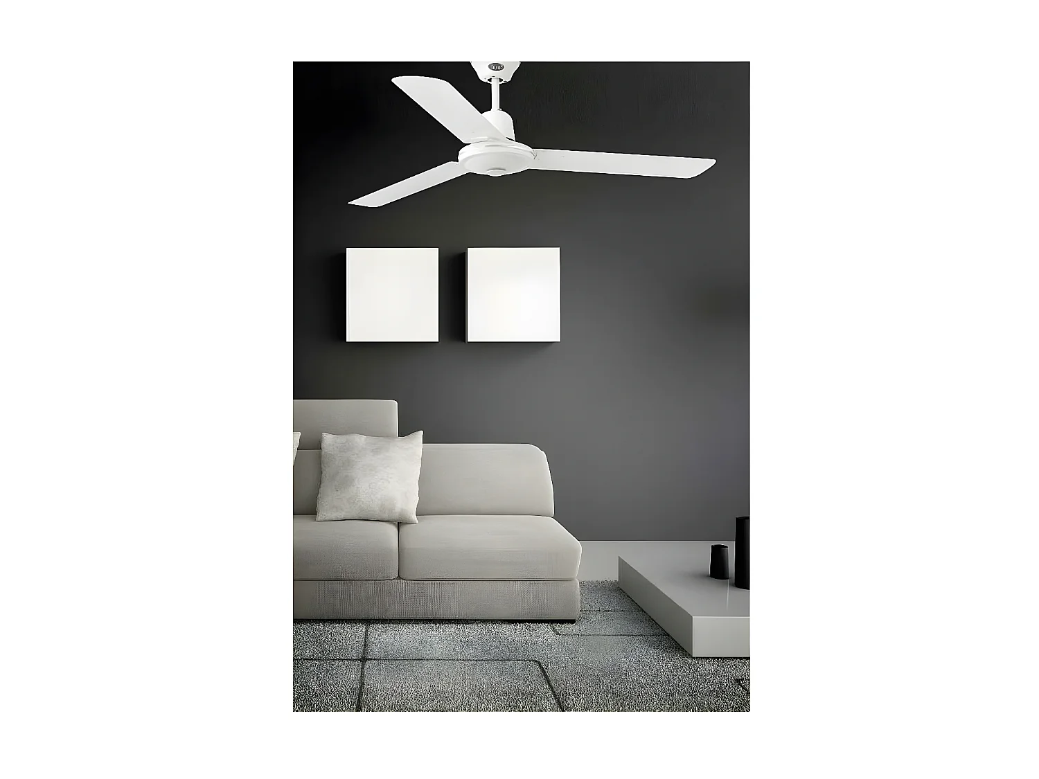 Ventilador Ac Eco Indus Blanco 3 Velocidades Controlador Pared Faro