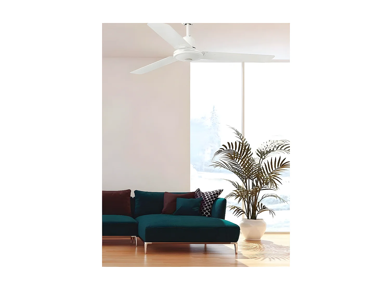 Ventilatore AC ECO INDUS bianco 3 velocità Controller da parete Faro