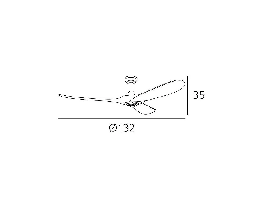 Ventilador Sin Luz Marin Dc Niquel-haya 5 Velocidades