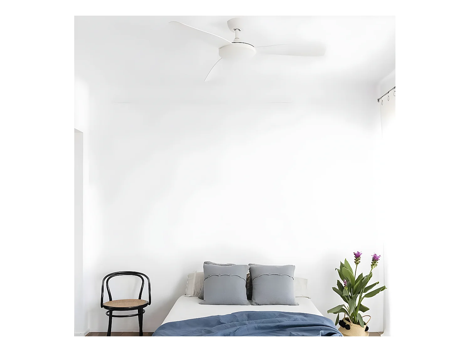 Ventilateur islot blanc sans lumière avec moteur CC FARO