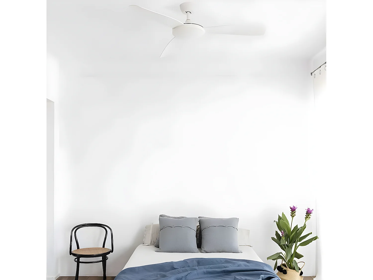 Ventilateur islot blanc sans lumière avec moteur CC FARO