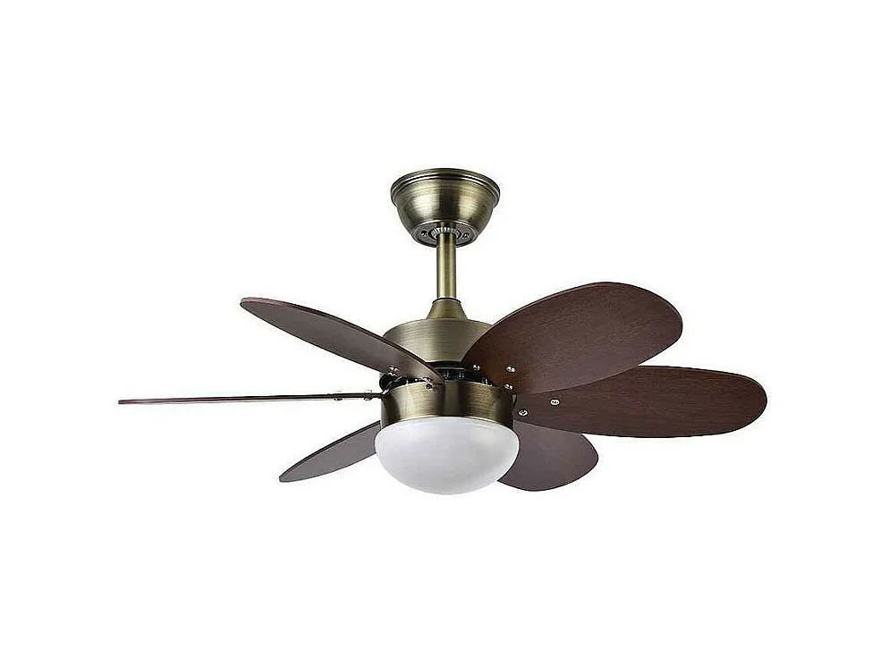 Ventilador Dc Alves Dorado E27 Control Remoto Y Temporizador