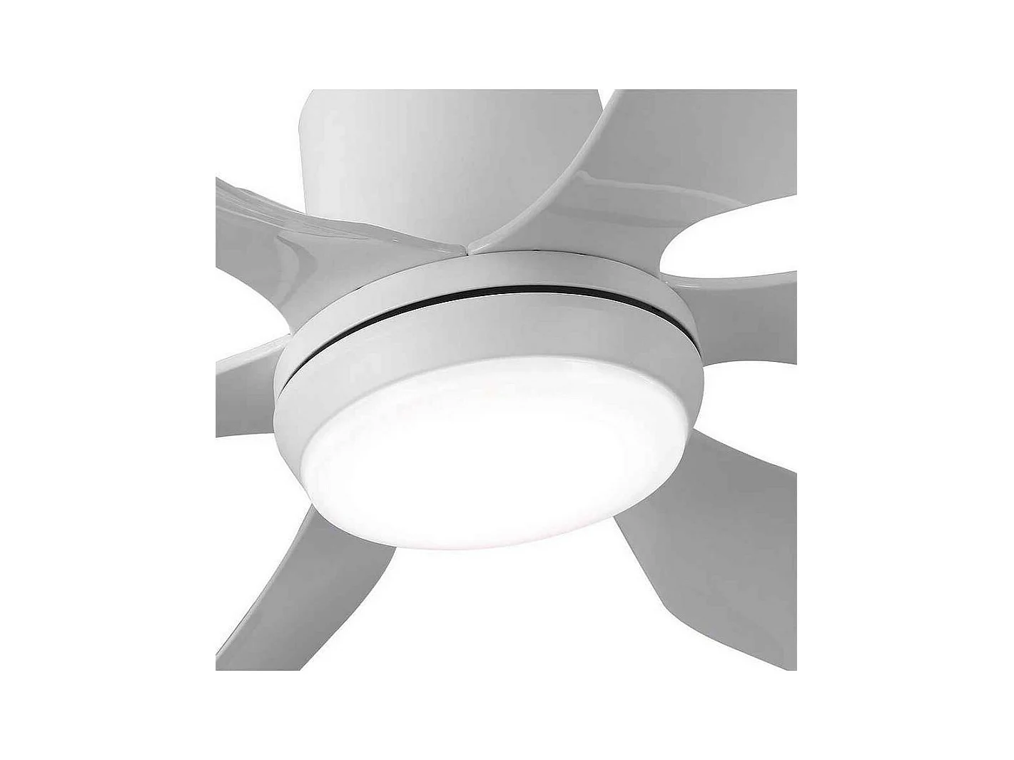 Très grand ventilateur DC OTTO LED blanche à mémoire de couleur et minuterie d'arrêt Fabrilamp