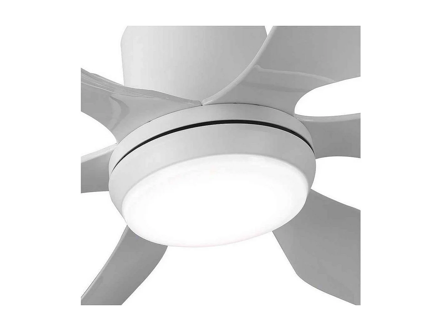 Très grand ventilateur DC OTTO LED blanche à mémoire de couleur et minuterie d'arrêt Fabrilamp