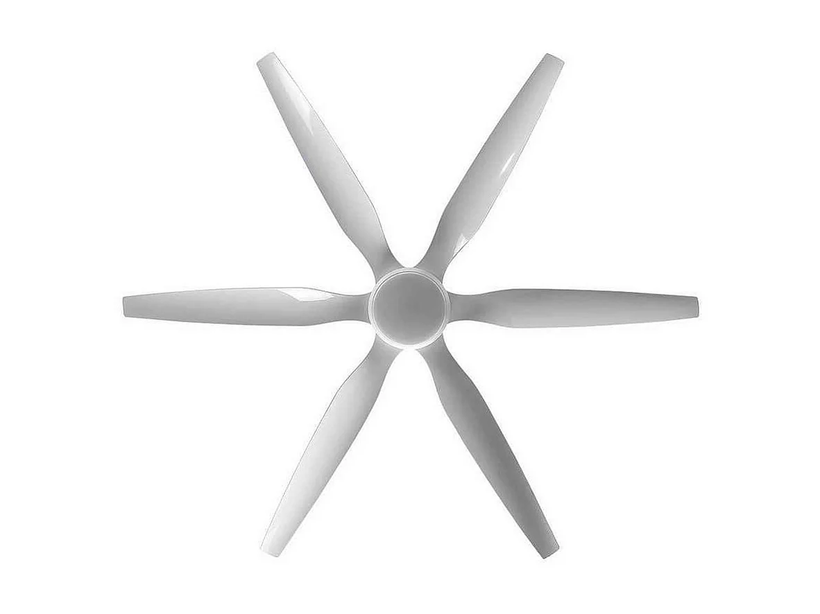 Très grand ventilateur DC OTTO LED blanche à mémoire de couleur et minuterie d'arrêt Fabrilamp