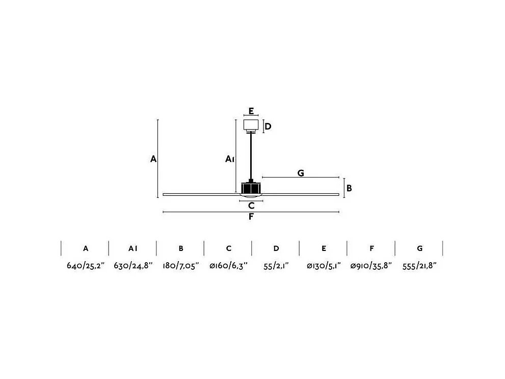 JUST FAN XS DC 81 cm mattschwarzer Lüfter