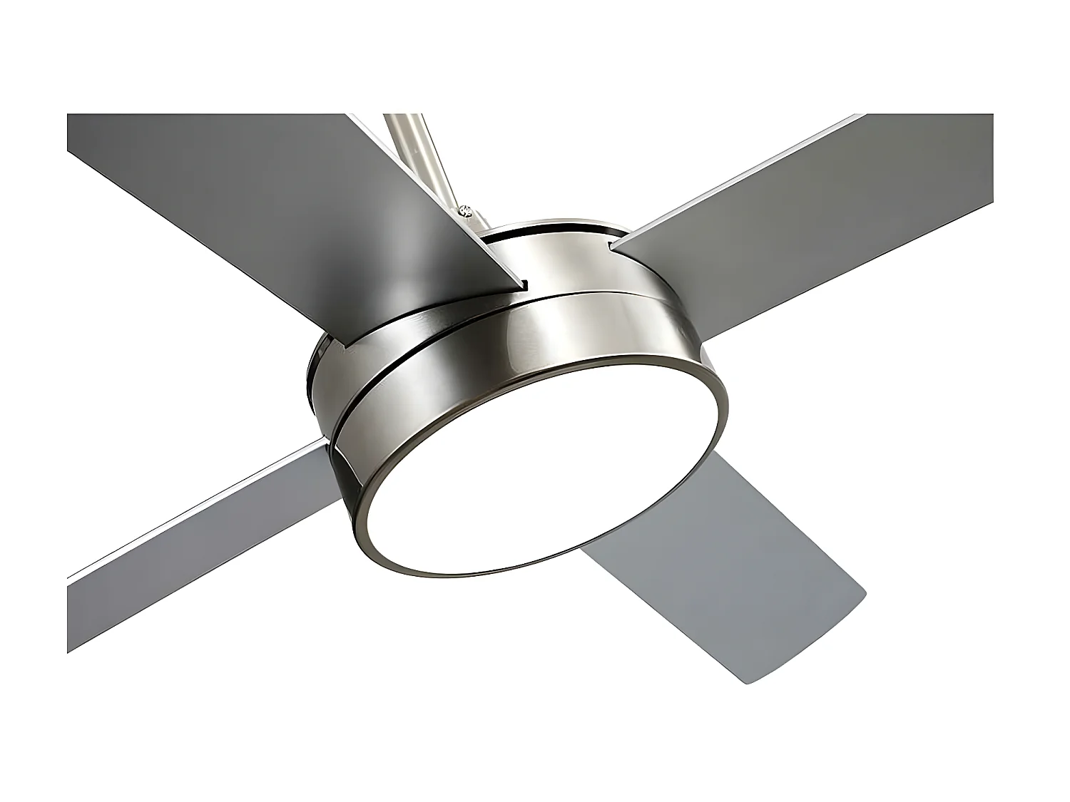 Ventilatore in nichel con led 24w NEVERY 132 cm. telecomando con timer FABRILAMP