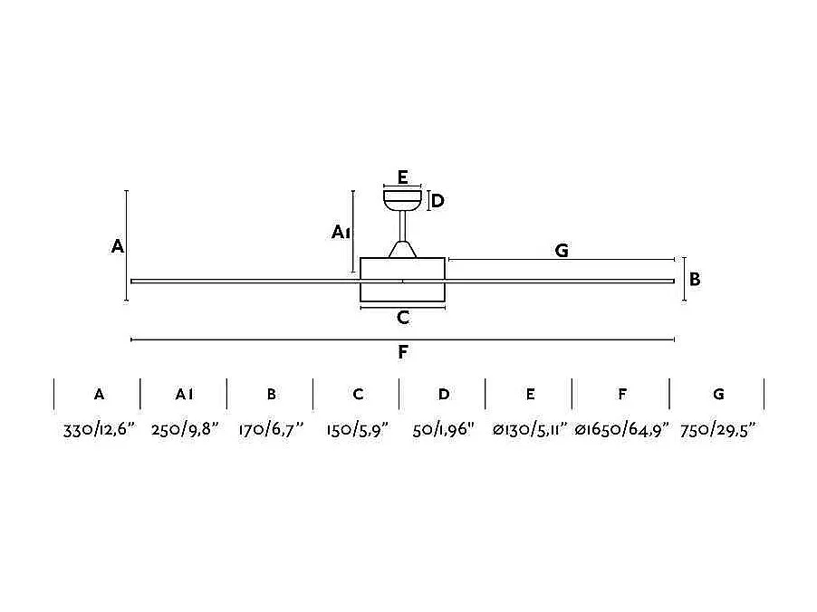 Ventilador de teto DC branco LED CENTURY XL