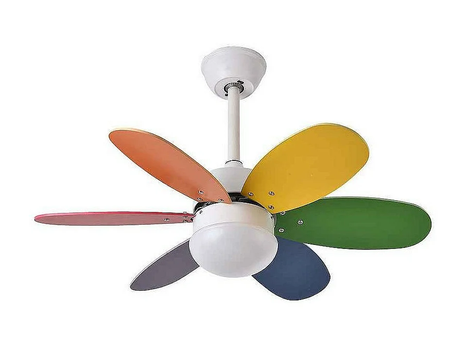 Fan DC ALVES bianco colori E27 telecomando e timer Fabrilamp