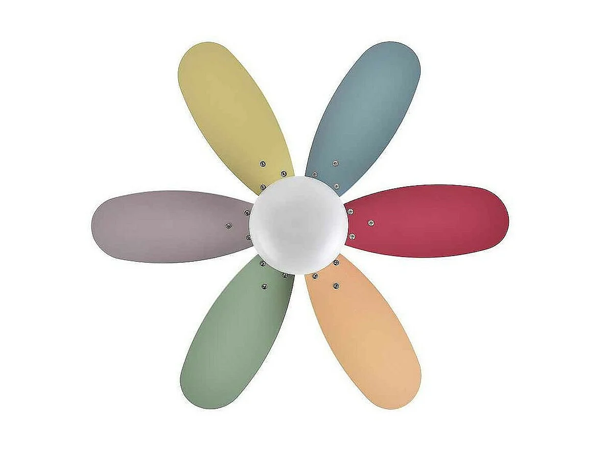 Fan DC ALVES bianco colori E27 telecomando e timer Fabrilamp