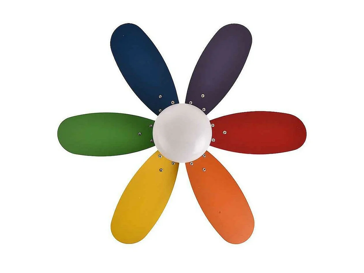 Fan DC ALVES bianco colori E27 telecomando e timer Fabrilamp