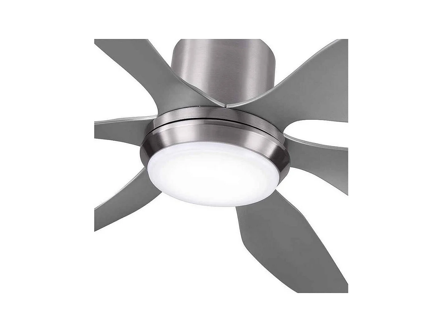 Ventilateur DC extra large OTTO nickel LED mémoire de couleur et minuterie d'arrêt Fabrilamp