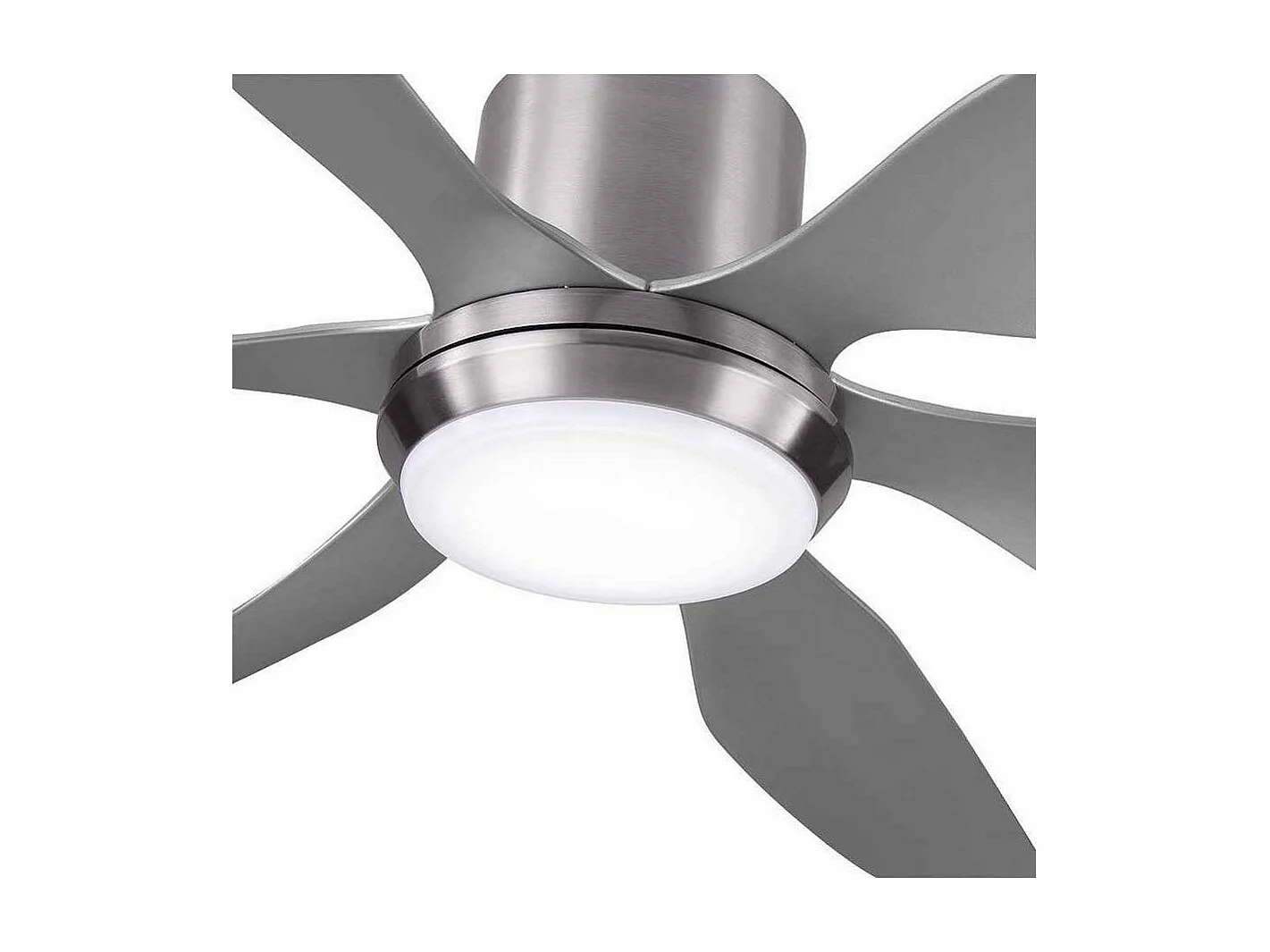 Ventilador Extragrande Dc Otto Niquel Led Memoria De Color Y Temporizador Apagado