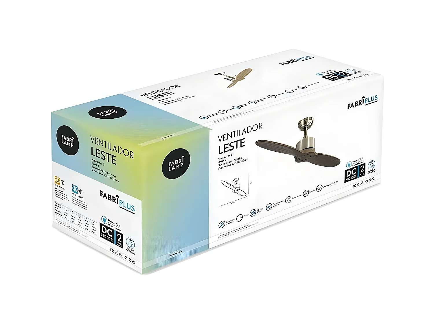 DC Fantation Leste Oak sans lumière deux lames avec minuteur de fabrication