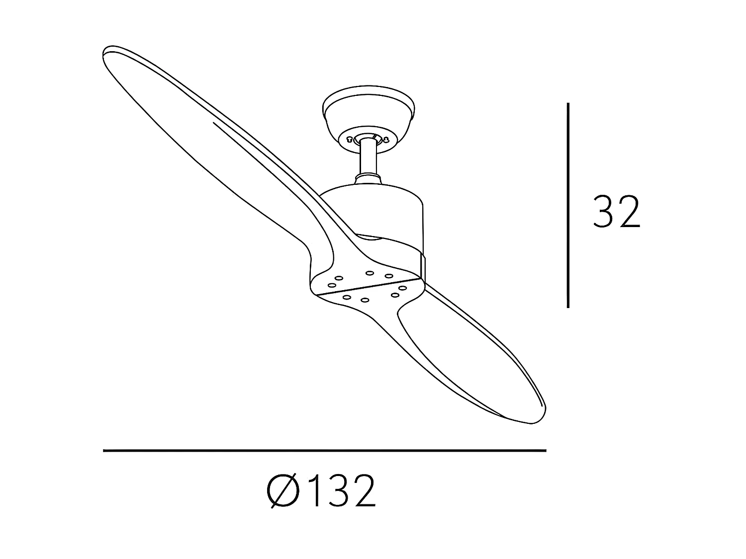 DC Fantation Leste Oak sans lumière deux lames avec minuteur de fabrication