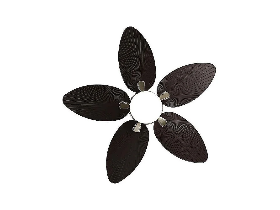 Ventilateur DC BORASCO nickel Led 24w 3 températures mémoire de couleur Fabrilamp