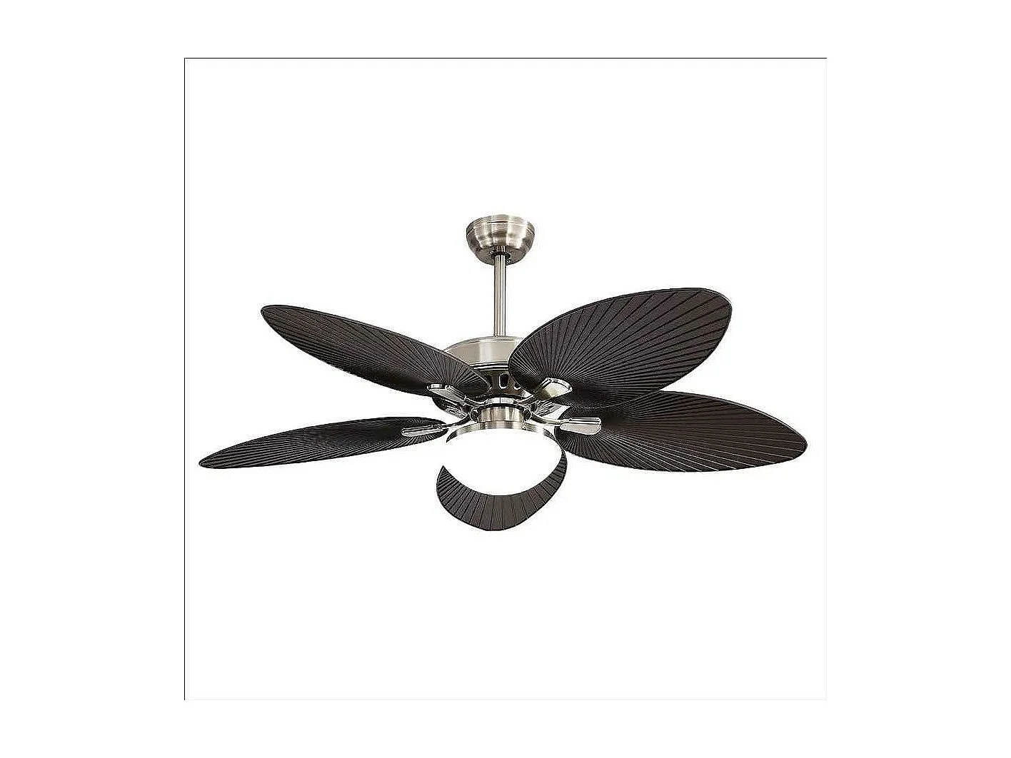 Ventilateur DC BORASCO nickel Led 24w 3 températures mémoire de couleur Fabrilamp