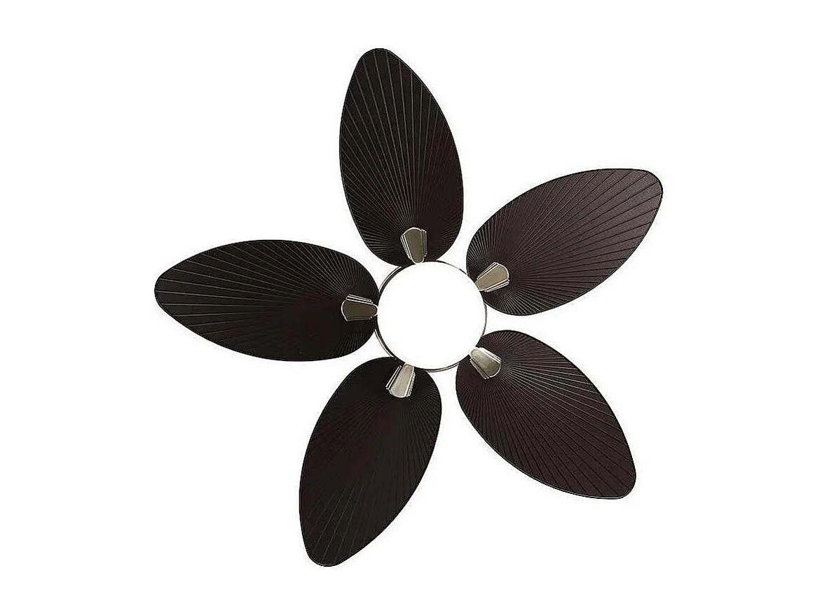 Ventilateur DC BORASCO nickel Led 24w 3 températures mémoire de couleur Fabrilamp