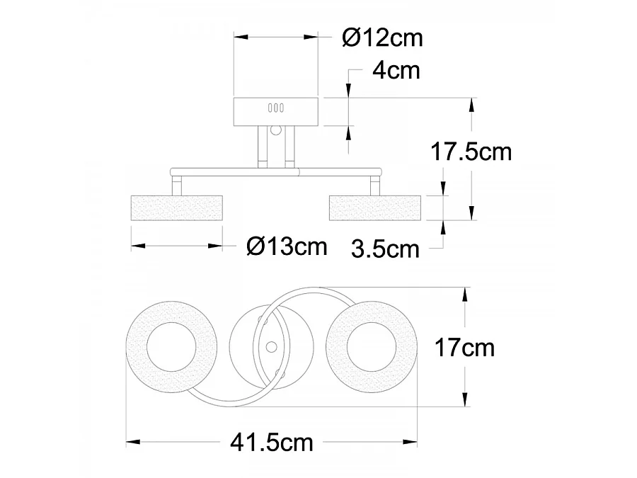 Plafon  De La Srie Tokio De Led  En Metal Acabado Cromo De