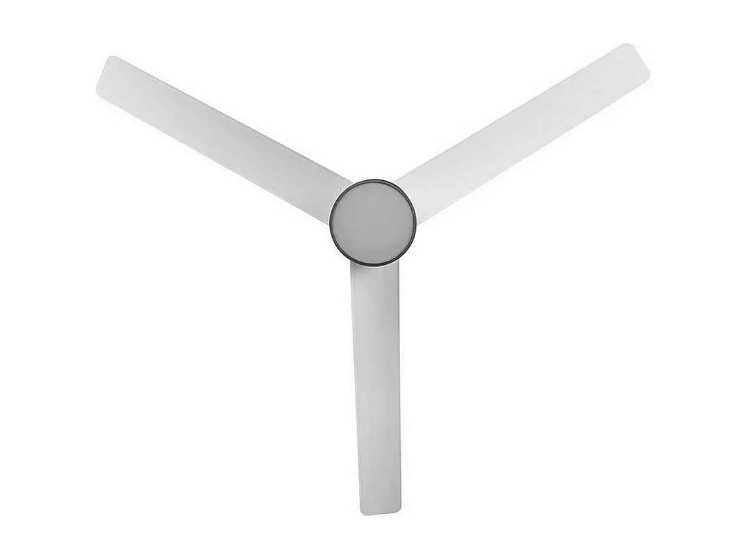 Ventilador Teo Niquel Aspas Blancas, Motor Dc Y Led 24w