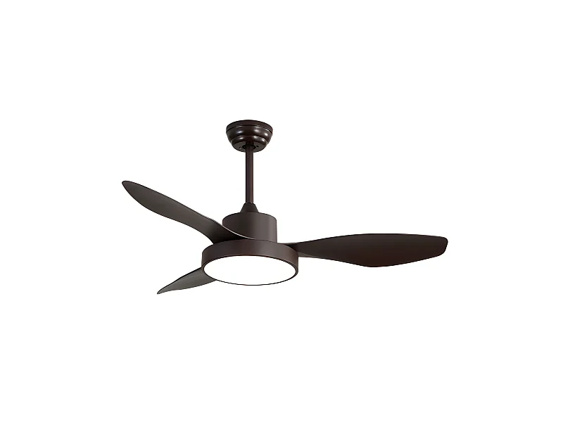 Ventilateur DC HAYATE L Led marron Mémoire de couleur et minuterie FABRILAMP