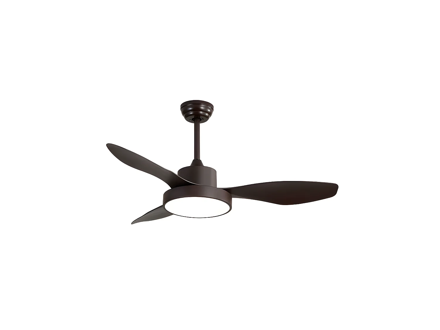 Ventilateur DC HAYATE L Led marron Mémoire de couleur et minuterie FABRILAMP